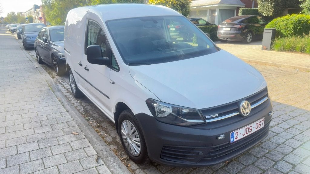 VW Caddy Automaat DSG - 108.000 KM - Trekhaak CNG Benzine, Auto's, Stof, Euro 6, Volkswagen, Wit