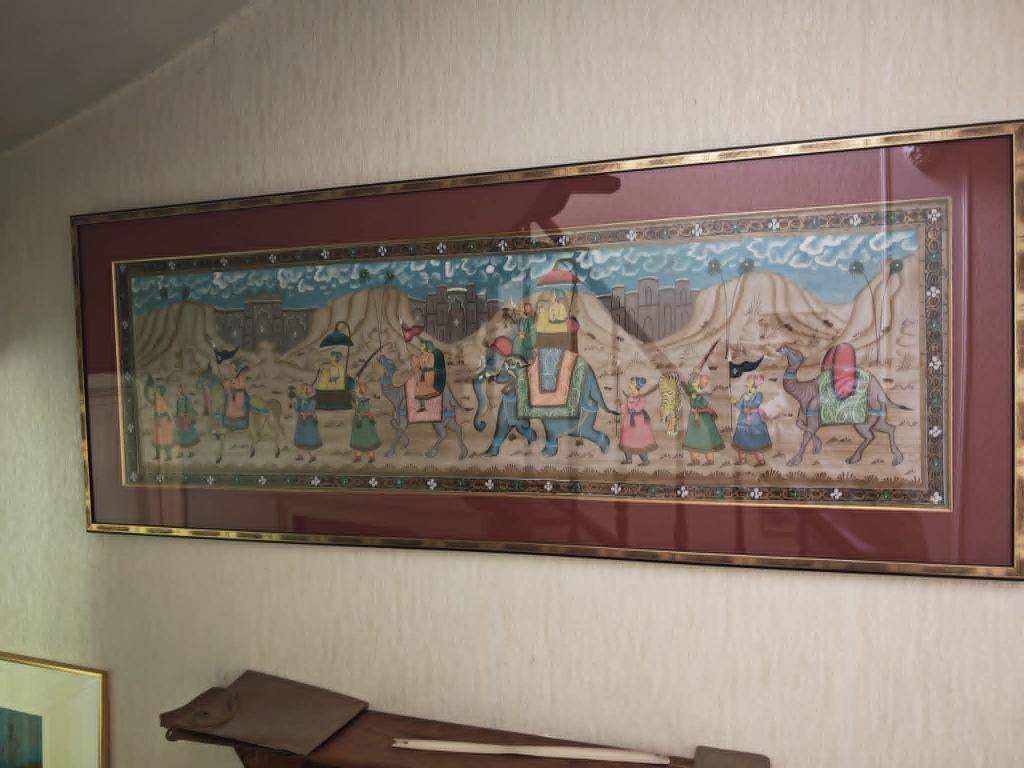 Oosterse wanddecoratie met olifanten en kamelen, Ophalen