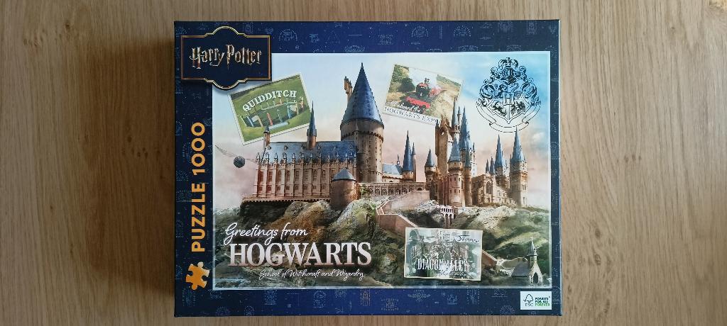 Un Puzzle 1000 pièces - Le chateau de Poudlard Harry Potter, Envoi, 500 à 1500 pièces, Comme neuf, Puzzle