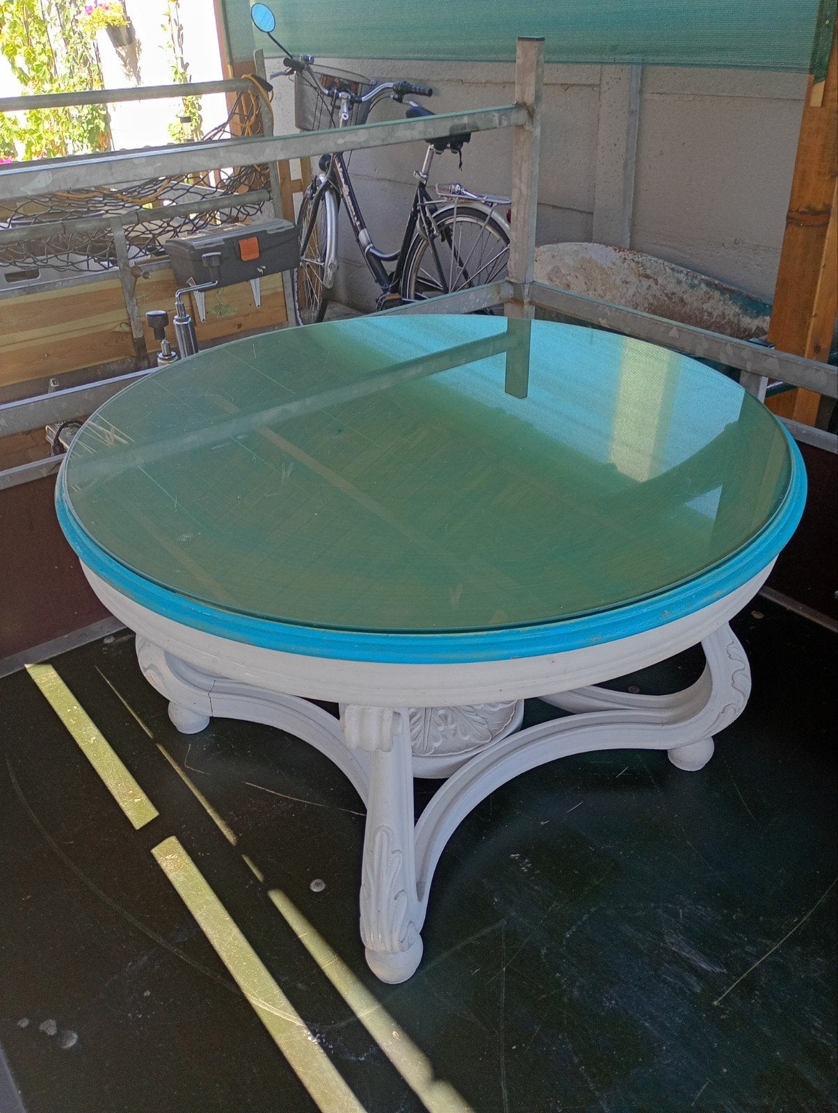 Ronde salontafel, Ophalen, Glas