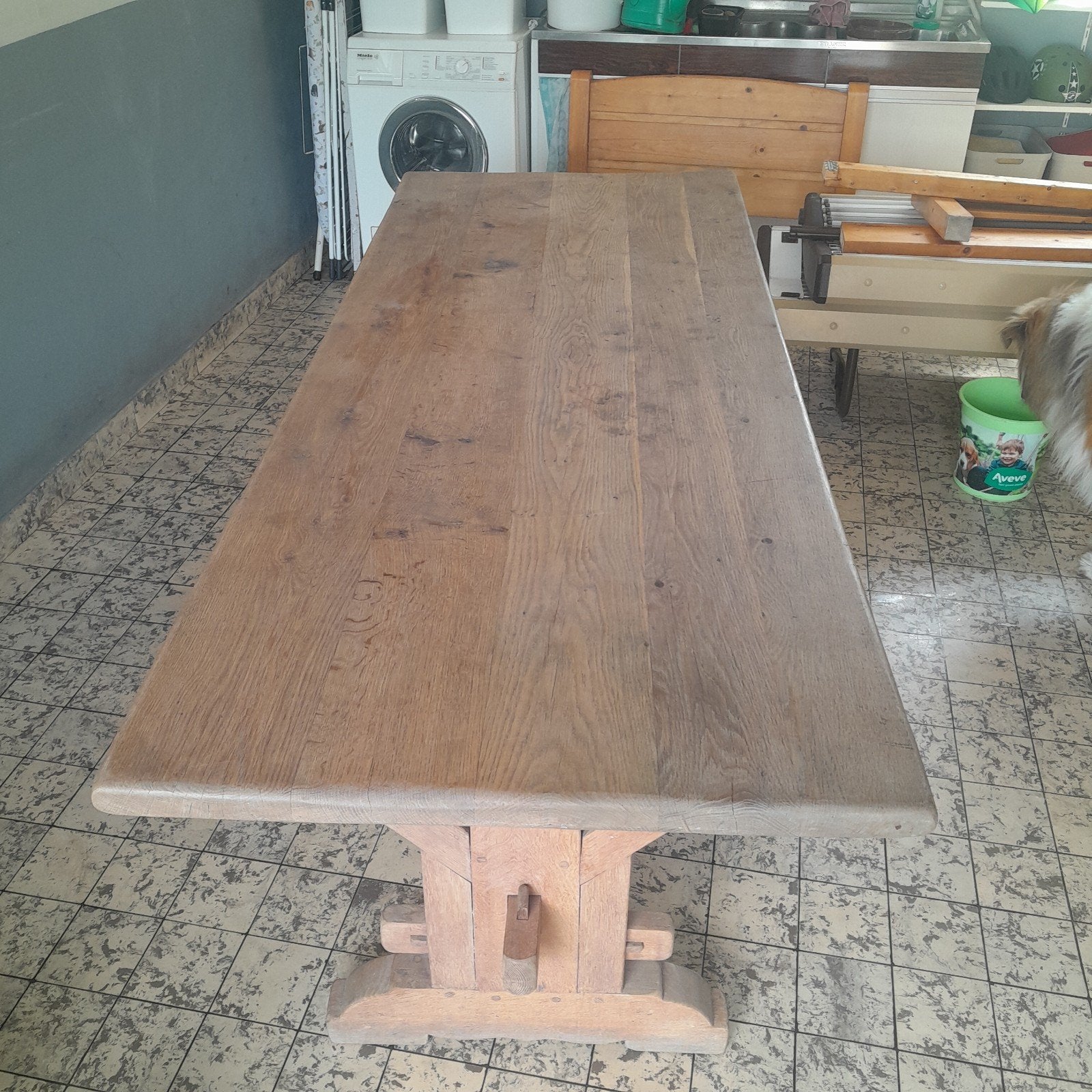 Massief eiken tafel white wash, Ophalen