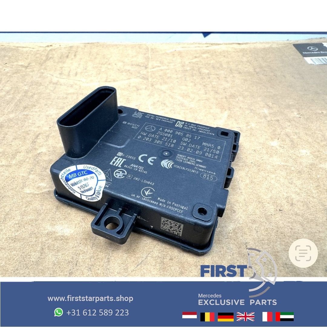 A0009058517 RADARSENSOR Mercedes W206 W290 W214 W254 W167 W2, Utilisé, -, -, Enlèvement ou Envoi
