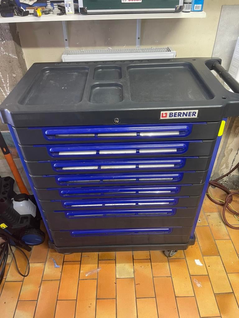 Professionele BERNER gereedschapswagen – Topkwaliteit, Doe-het-zelf en Bouw, Gereedschapskisten, Zo goed als nieuw, Ophalen