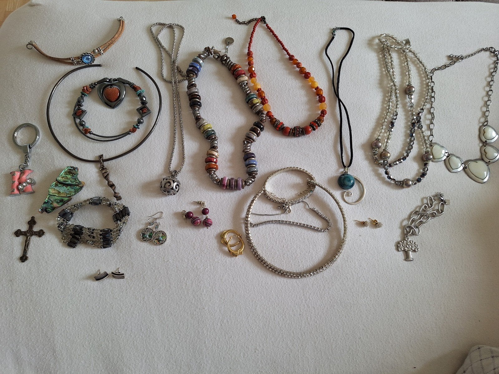 Lot diverse juwelen – kettingen, armbanden, oorbellen, Handtassen en Accessoires, Kettingen, Ophalen