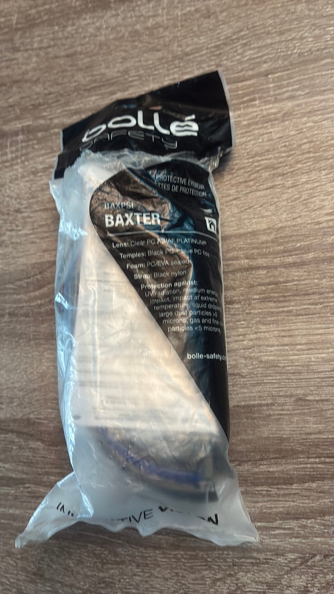 Bolle Baxter Veilgheidsbril, Doe-het-zelf en Bouw, Veiligheidsbrillen, Ophalen of Verzenden, Nieuw