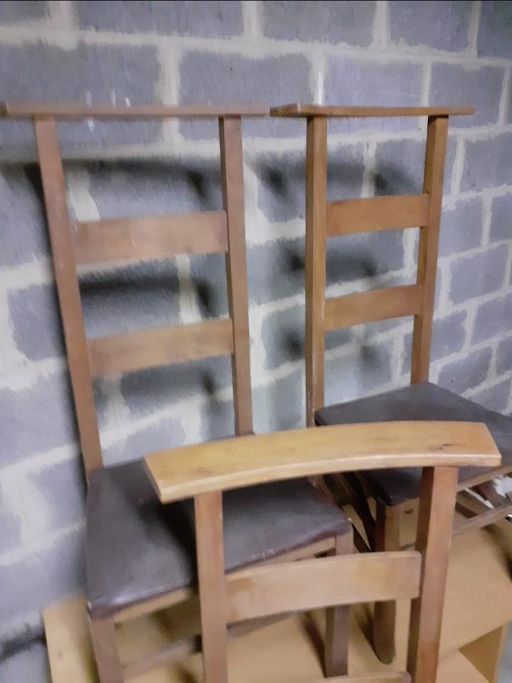 Mini prix : 5 chaises d'église, vintage, Brabant Wallon, Enlèvement