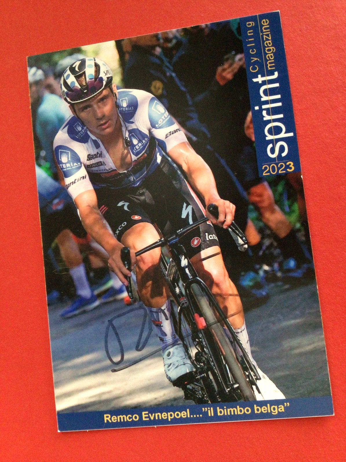 Wielerkaart 2023 vuelta remco evenepoel signe, Envoi