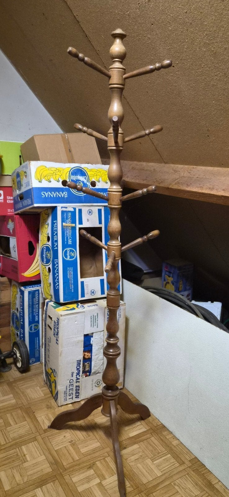 vintage houten kapstok, Huis en Inrichting, Ophalen, Gebruikt, Staande kapstok, 150 tot 200 cm