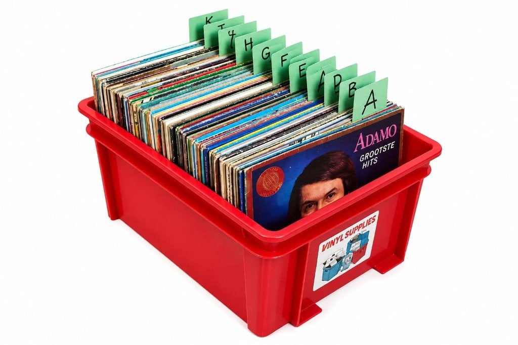 Doos vinyl platen: 85 stuks, Ophalen of Verzenden, Gebruikt, Platenspeler-onderdeel, Overige merken