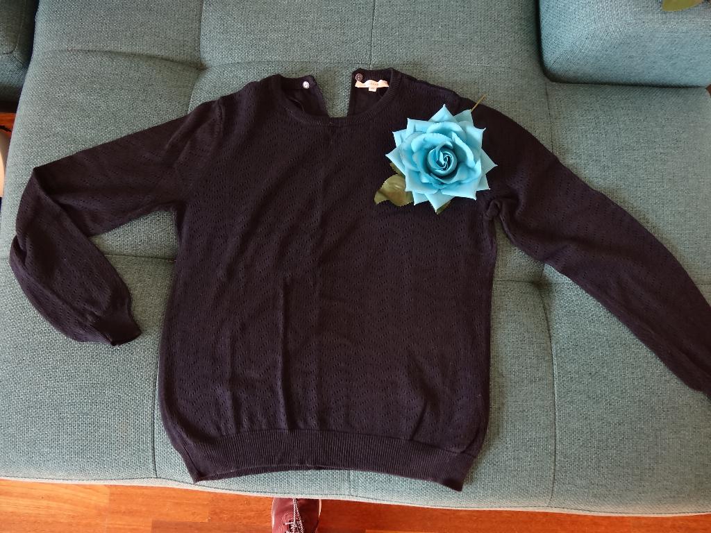 Pull mi saison bleu marine Grace & Mila. Taille 38, Blauw, Ophalen of Verzenden, Zo goed als nieuw, Grace & mila