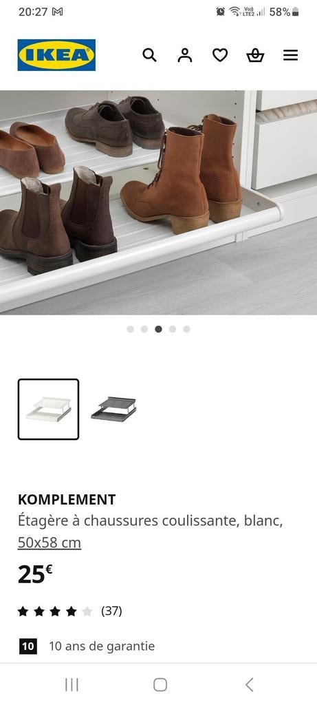Komplement pax, Enlèvement, Comme neuf