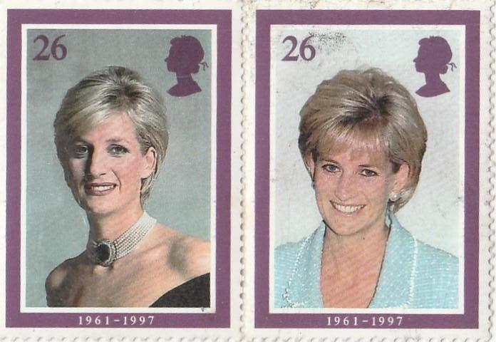 De 26p-postzegels  van prinses Diana  3 februari 1998 setje, Verzamelen, Koningshuis en Royalty, Ophalen of Verzenden, Nieuw, Postzegel(s) of Munt(en)