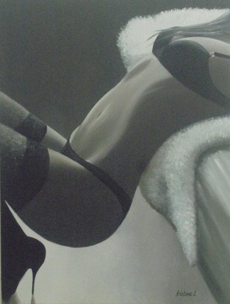 peinture à l'huile jolie femme 2 (60x80 cm), Enlèvement ou Envoi