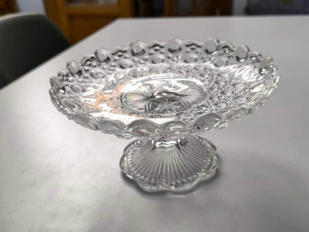Vintage fruitschaal op voet, Antiek en Kunst, Ophalen of Verzenden