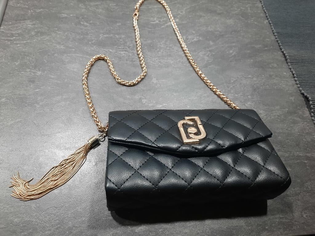 Zwarte handtas LIU JO, Handtassen en Accessoires, Tassen | Damestassen, Ophalen, Zo goed als nieuw, Zwart, Handtas