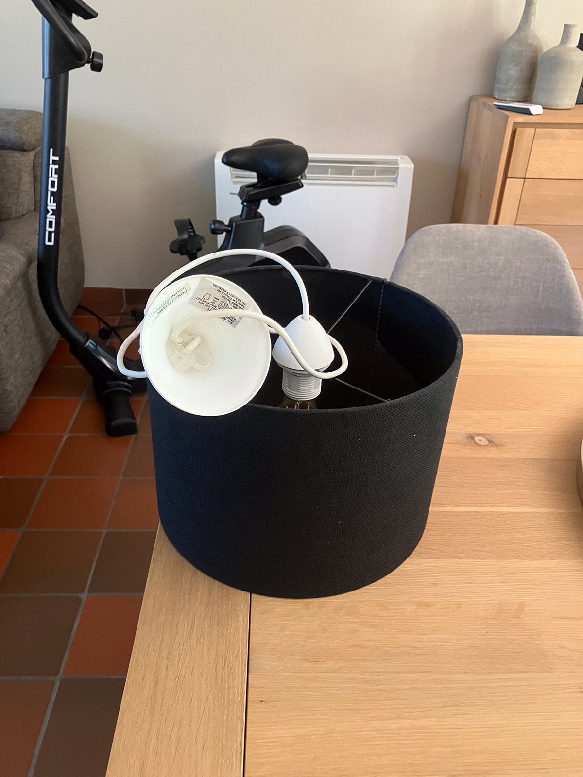 Lamp, Ophalen, Zo goed als nieuw, Zwart