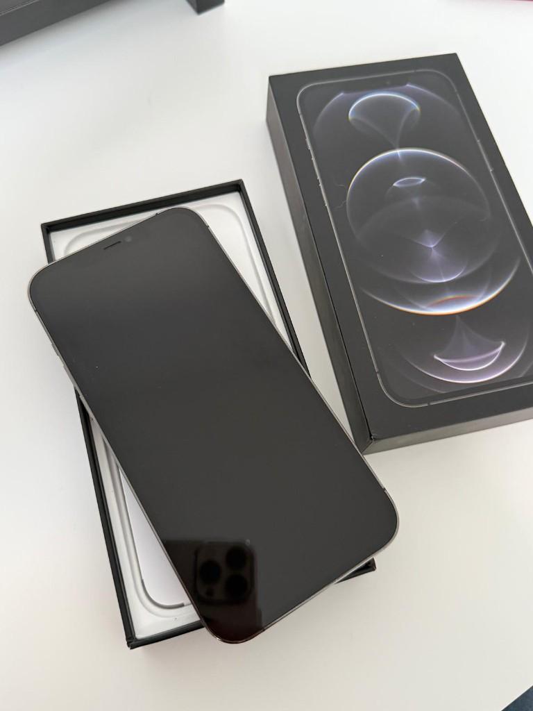 iPhone 12 Pro Max 256GB Zwart – Zeer Proper – Face ID OK, Telecommunicatie, Zwart, IPhone 12 Pro Max, Zo goed als nieuw, Zonder simlock