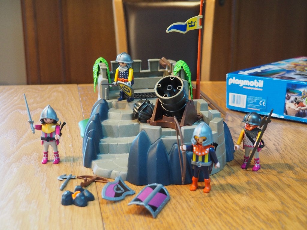 Playmobil kasteel met kanon set 4133, Kinderen en Baby's, Ophalen of Verzenden, Zo goed als nieuw, Complete set