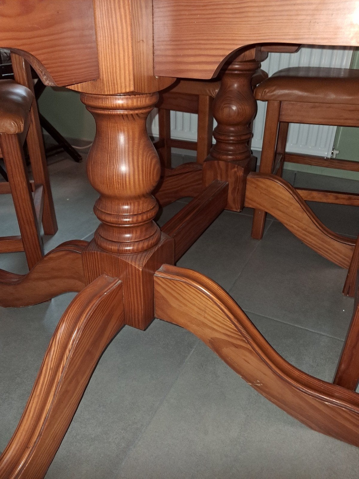 eettafel 4 stoelen, Enlèvement, Utilisé, Massief, 4 à 6 chaises