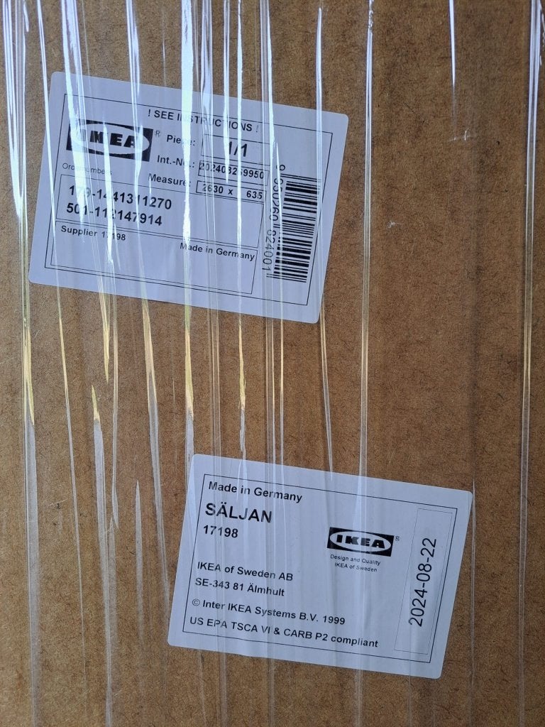 IKEA Säljan Werkblad, wit/lichtgrijs steenpatroon laminaat, Huis en Inrichting, Keuken | Keukenbenodigdheden, Ophalen, Overige typen