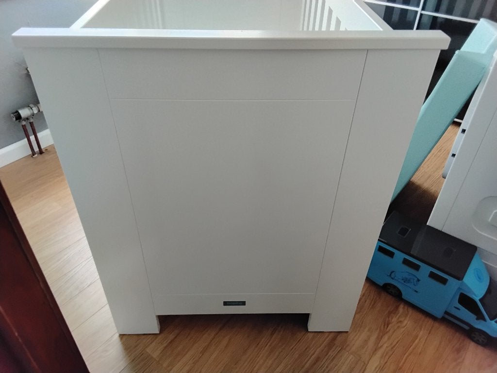 Babybed Bopita met matras. Kleur wit, Ophalen, 70 tot 85 cm, Zo goed als nieuw, Minder dan 140 cm