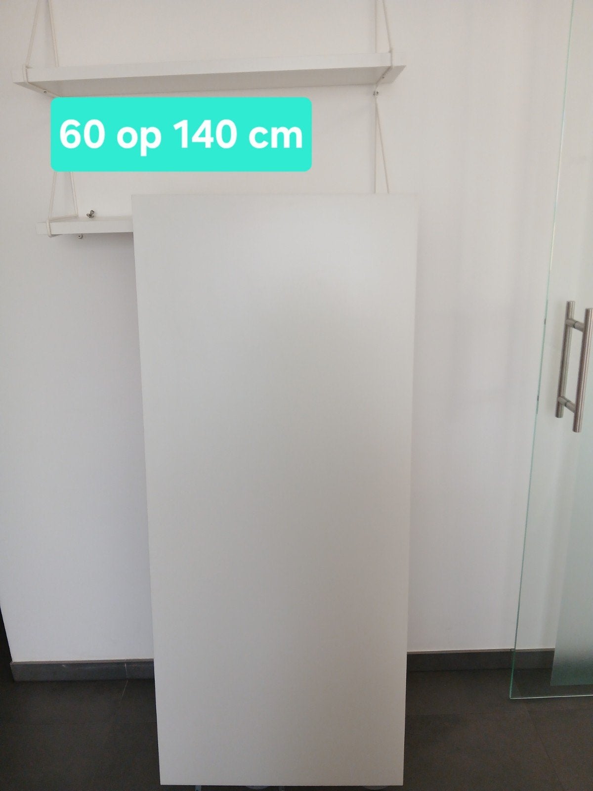 Tafelblad lagkapten ikea wit (en poten), Maison & Meubles, Bureaux, IKEA, Blanc, Enlèvement