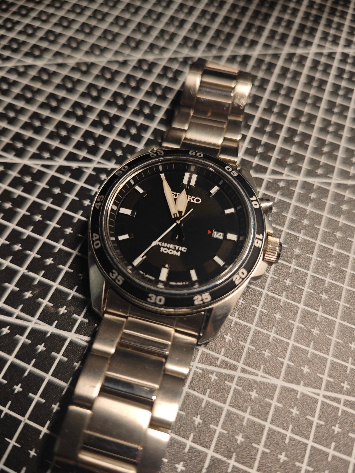 Seiko 5M82-0BE0 - zilver, Handtassen en Accessoires, Horloges | Heren, Staal, Polshorloge, Ophalen of Verzenden, Zo goed als nieuw