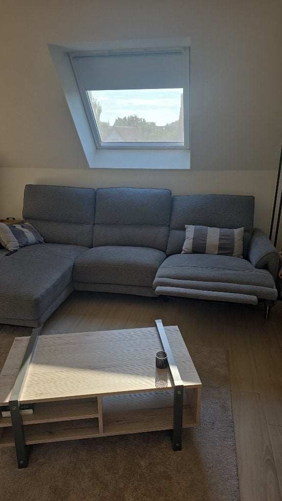 L zetel met elektrische relax, Huis en Inrichting, Zetels | Zetels, Ophalen, Hoekbank, Driepersoons, 75 tot 100 cm