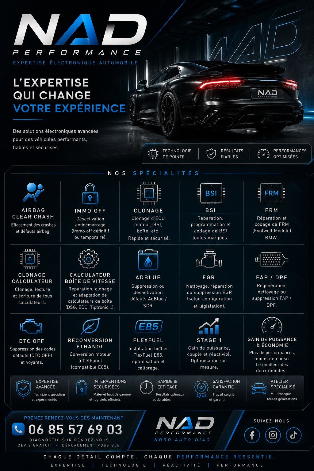 NORD AUTO DIAG | NAD PERFORMANCE, Enlèvement, Comme neuf
