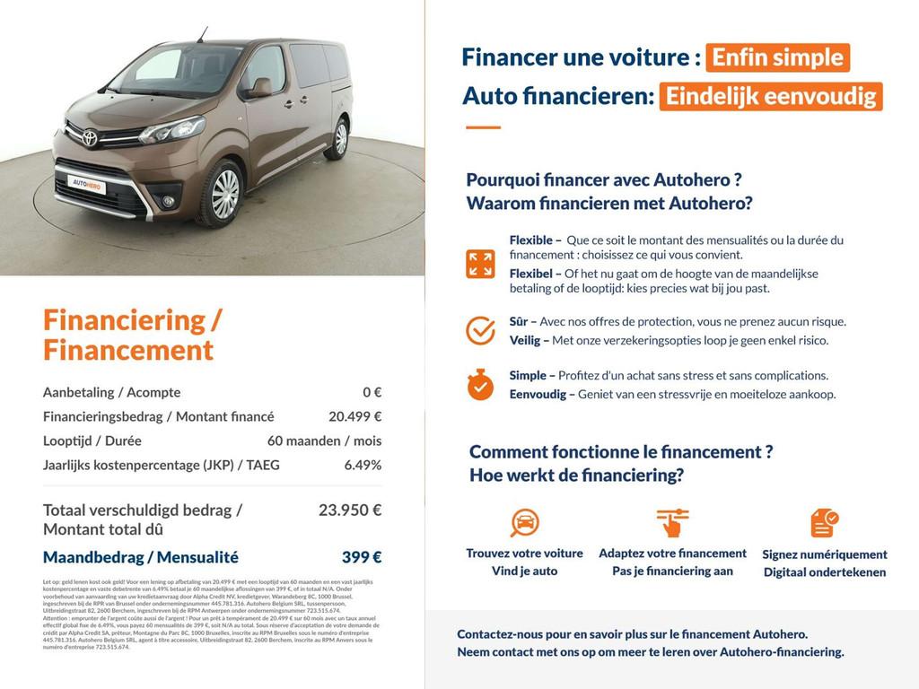 Toyota ProAce 1.5 D-4D L1 Family Comfort (bj 2020), Auto's, Voorwielaandrijving, Adaptive Cruise Control, 120 pk, 5 deurs