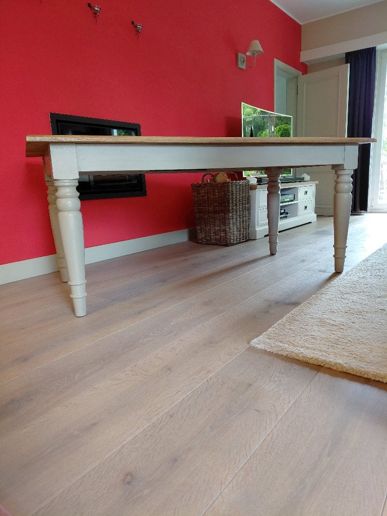 Tafel, Huis en Inrichting, Tafels | Eettafels, Ophalen, Gebruikt, Eikenhout, 50 tot 100 cm