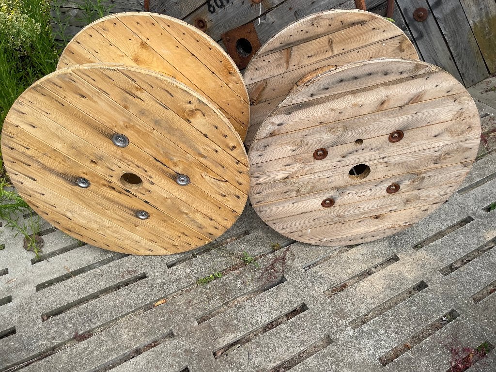 30-tal Haspels D90, Tuin en Terras, Tuintafels, Ophalen, Gebruikt, Rond, Hout