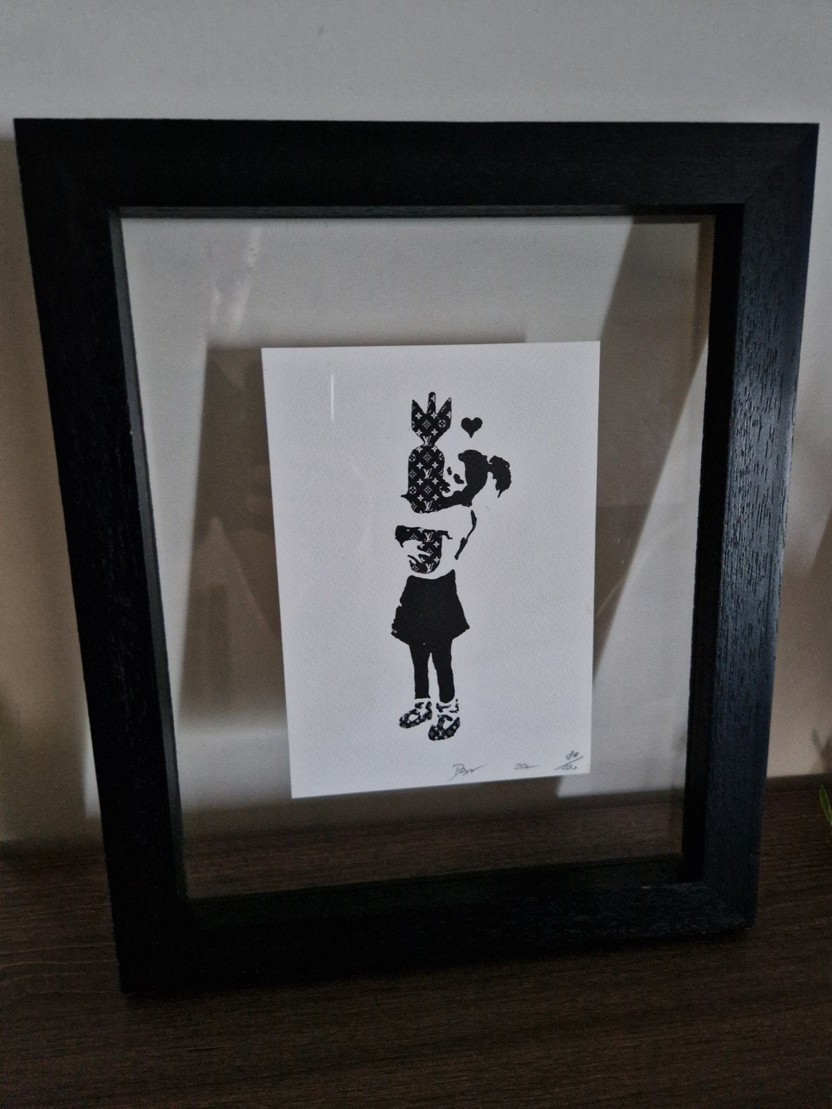Street pop art 'naar banksy' by death NYC, Huis en Inrichting, Woonaccessoires | Lijsten, Ophalen of Verzenden