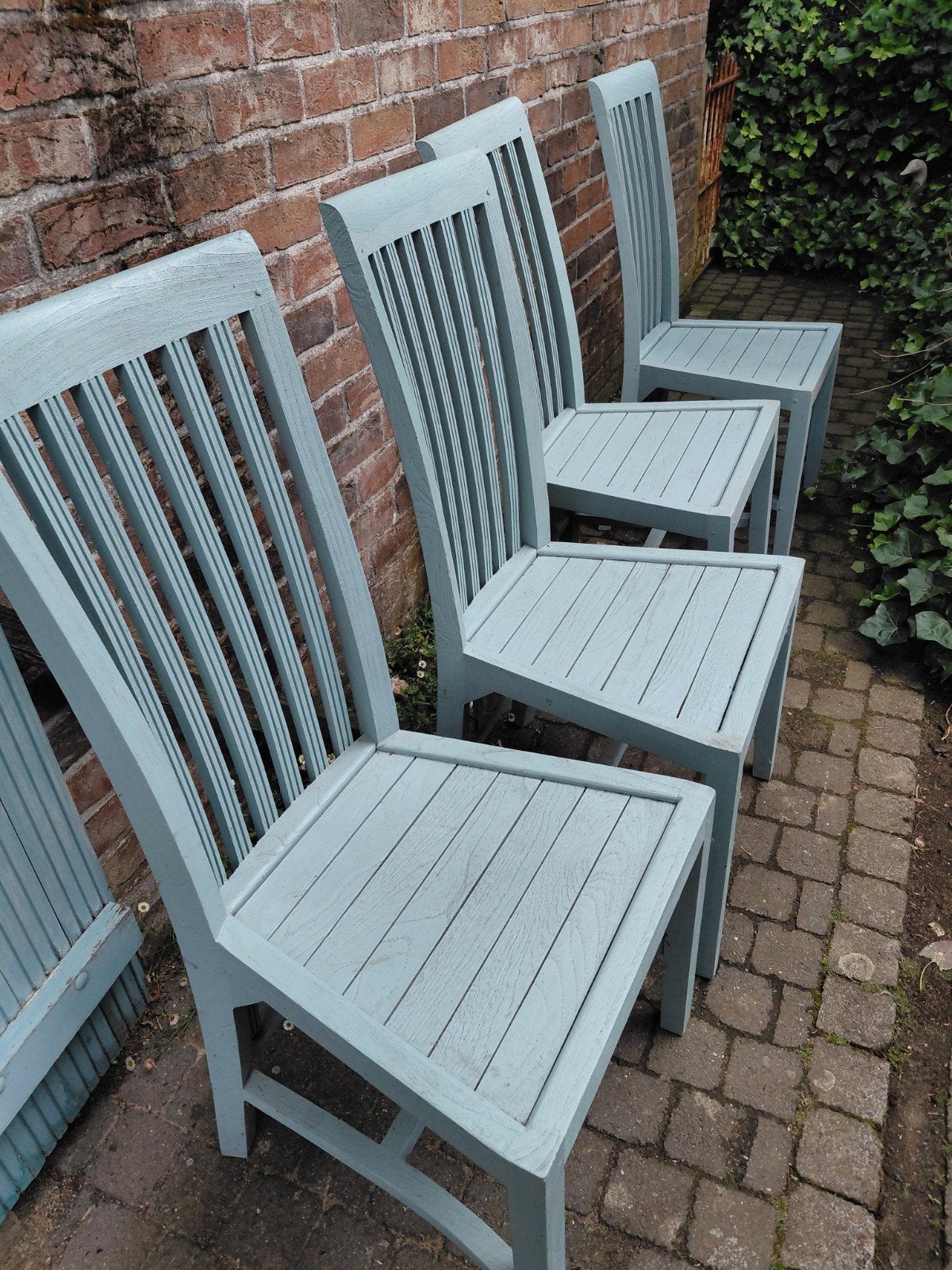 Teak stoelen 4st/35€, Ophalen
