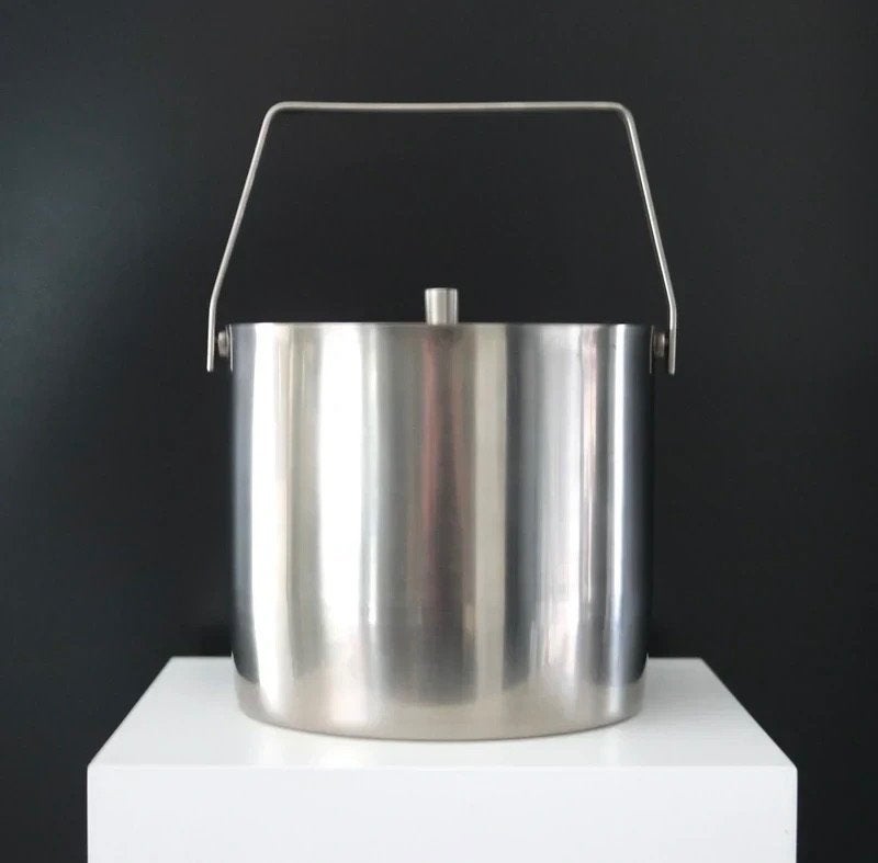 Modernist Fufal Inox Ice Bucket Vintage design ijsemmer, Ophalen of Verzenden