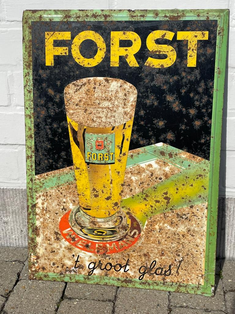 Panneau d'affichage en étain Forst, Enlèvement ou Envoi, Comme neuf, Panneau publicitaire