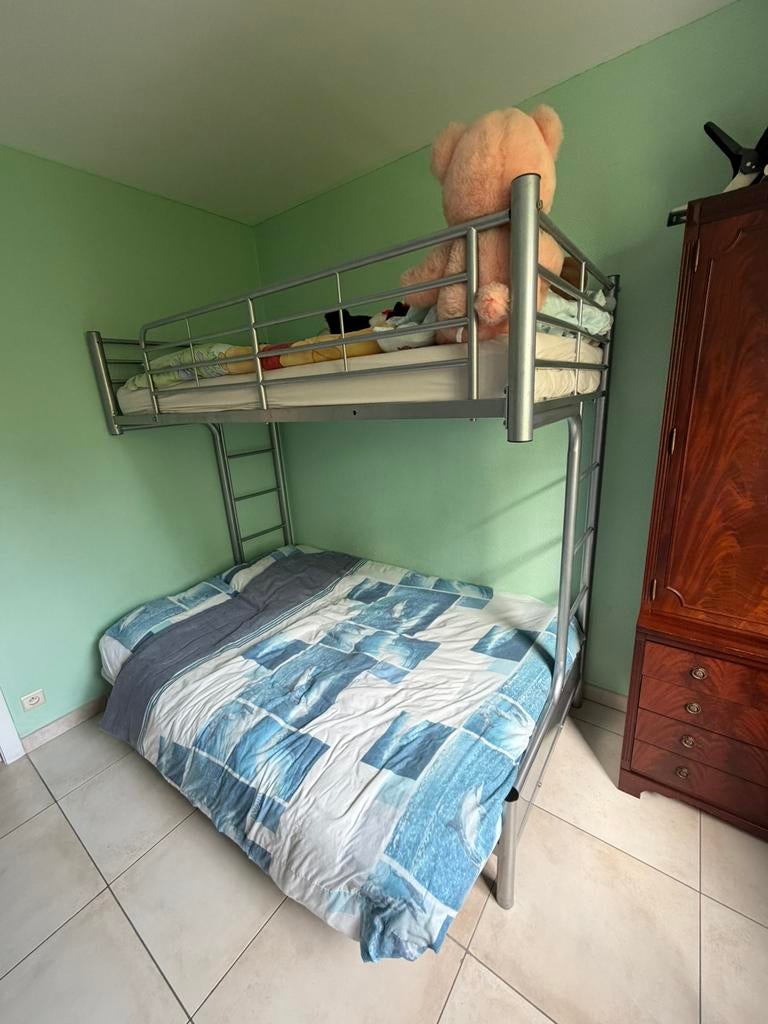 Lit superposé 3 personnes ou canapé  convertible + matelas, Maison & Meubles, Enlèvement, Comme neuf