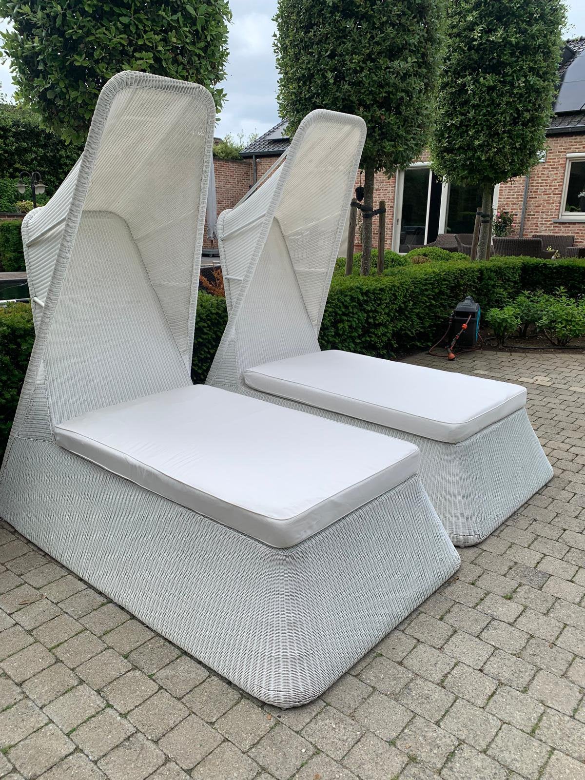 2 ligzetels, Tuin en Terras, Ophalen, Zo goed als nieuw
