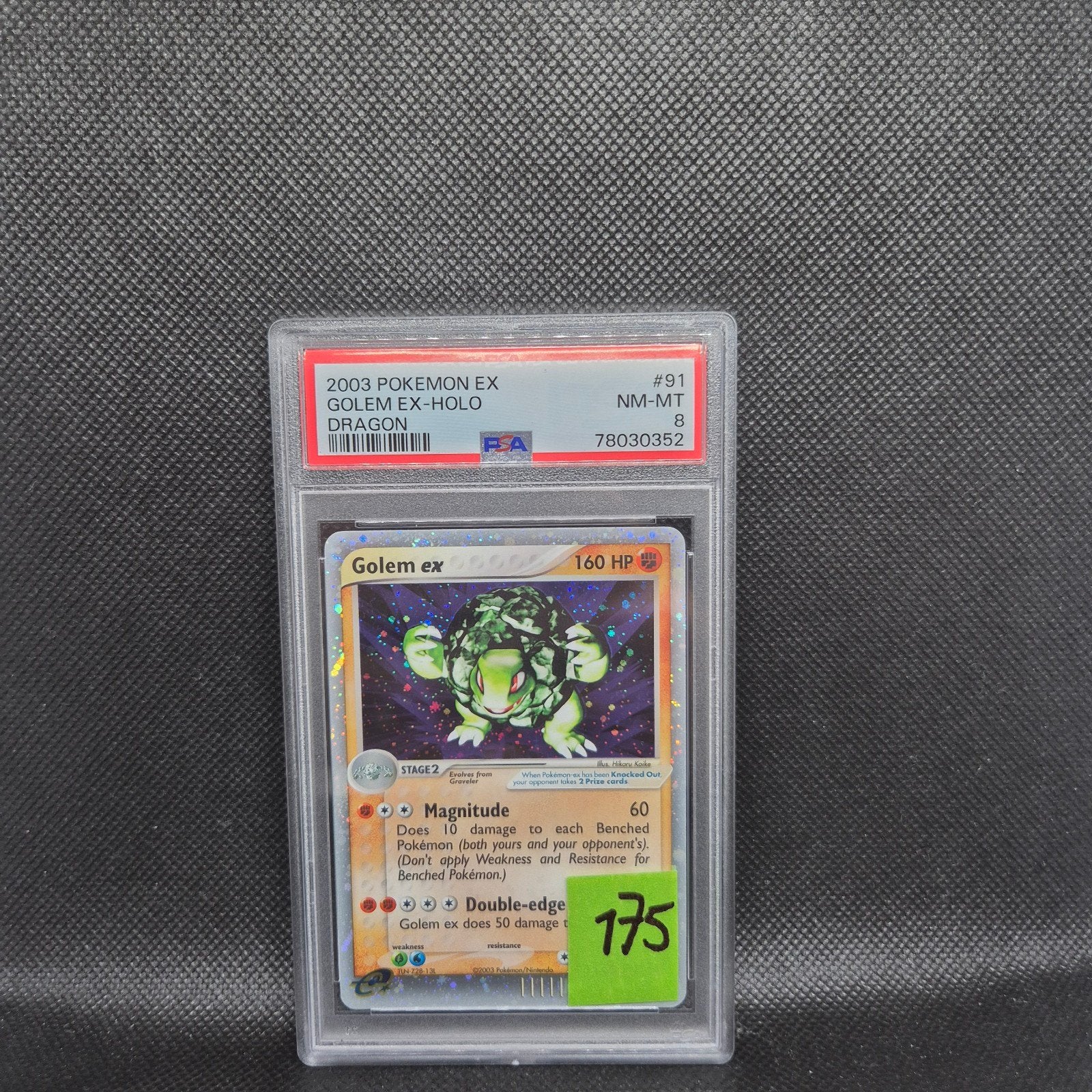 Golem Ex Holo Dragon Ex PSA 8, Hobby en Vrije tijd, Ophalen of Verzenden
