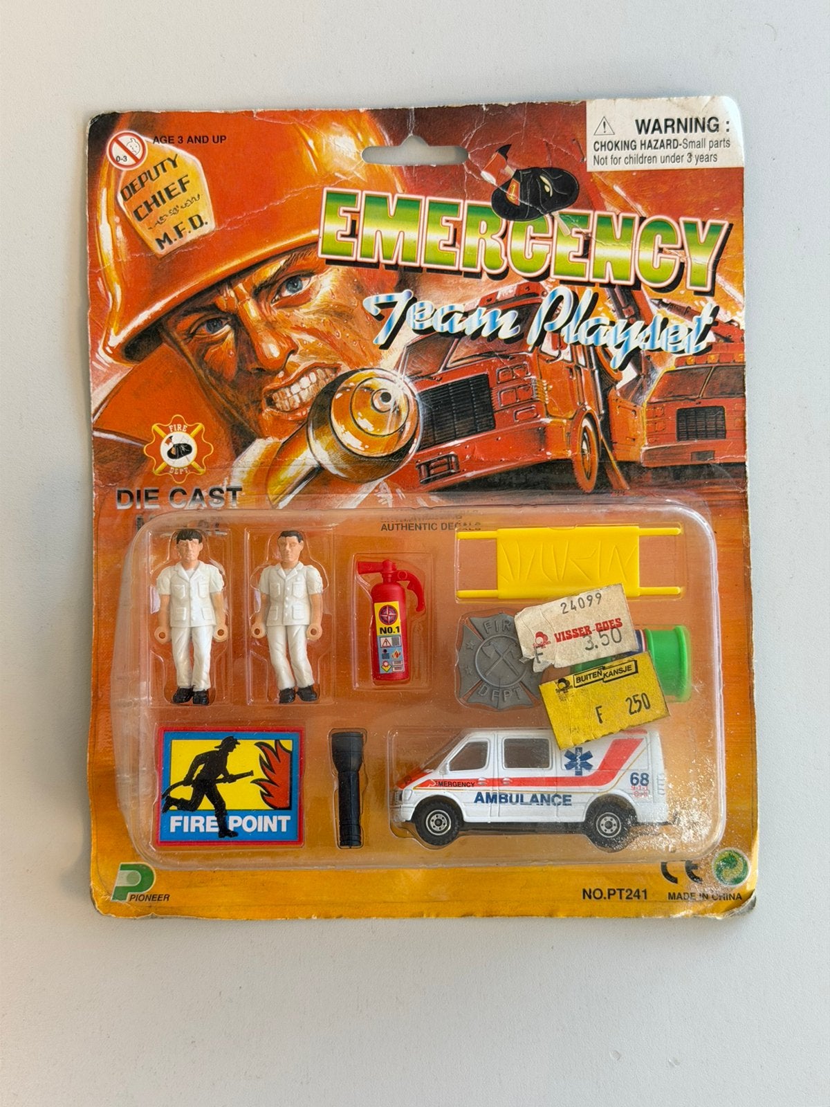 Vintage Pioneer Emergency Team Playset PT241 Diecast nieuw, Verzamelen, Ophalen of Verzenden, Nieuw