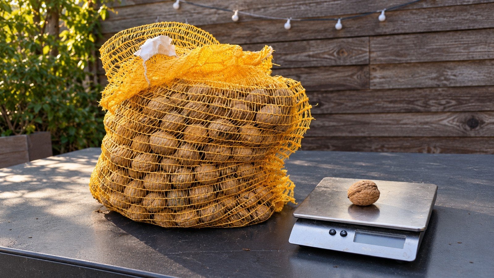 verse okkernoten 5 euro de kilogram., Ophalen