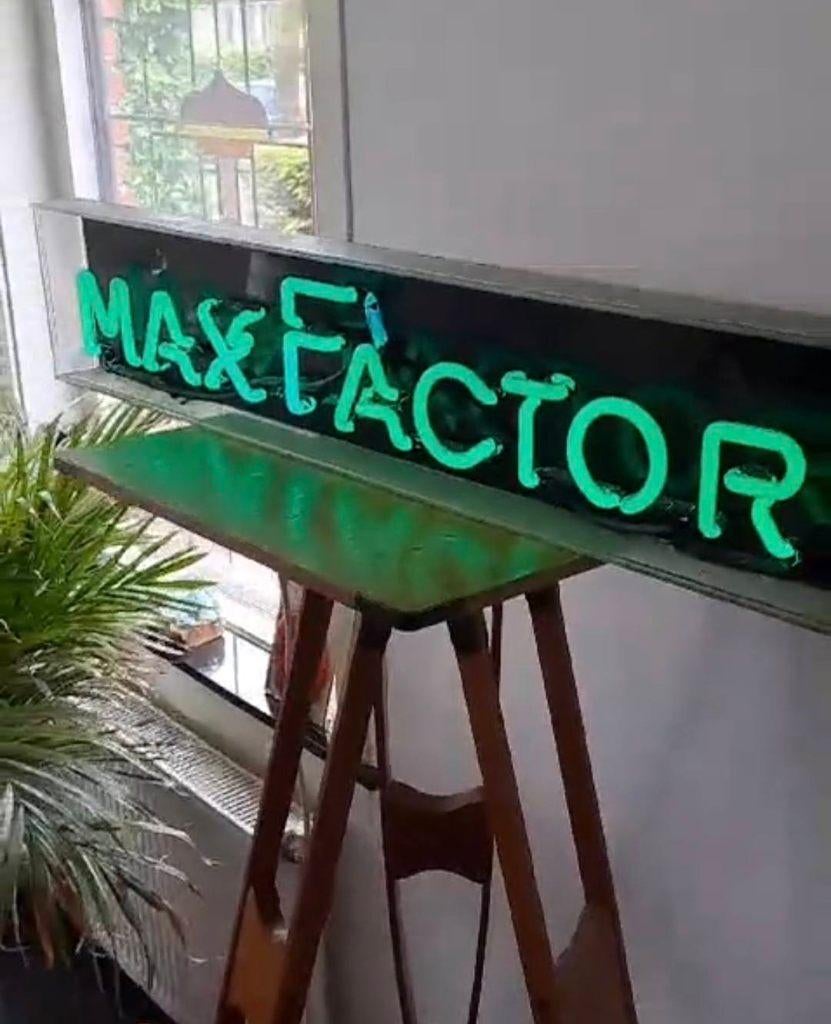 Toffe neon lichtbak, neonreclame, neonsign Max Faxtor., Enlèvement, Utilisé, Table lumineuse ou lampe (néon)
