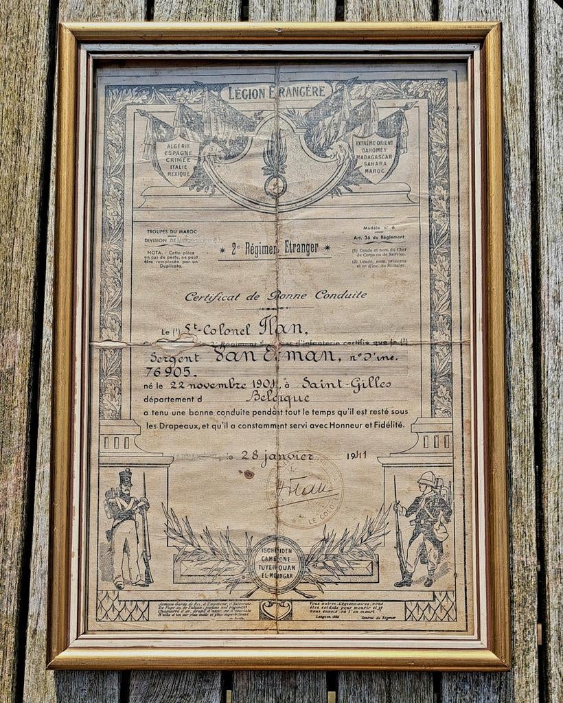 Légion Etrangère 2ème Régiment  Troupe du Maroc  Belge 1941