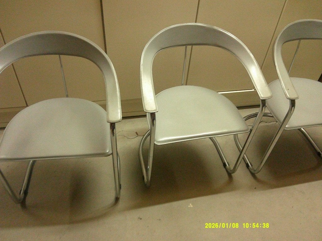 *3 prachtige stevige lederen design stoelen -Als nieuw !, Ophalen, Drie, Design, Zo goed als nieuw