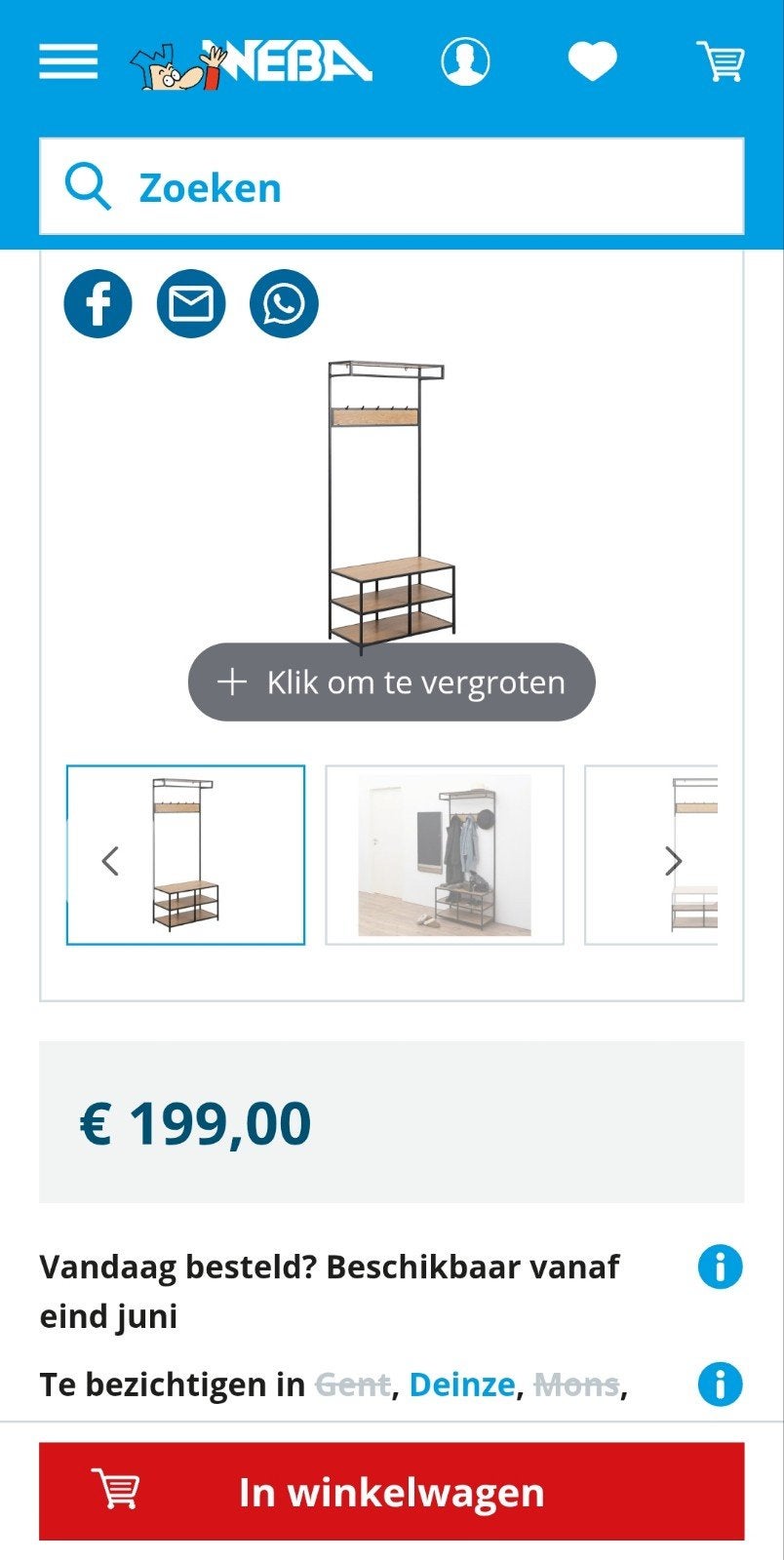 Kledingrek, Huis en Inrichting, Woonaccessoires | Kapstokken, Ophalen