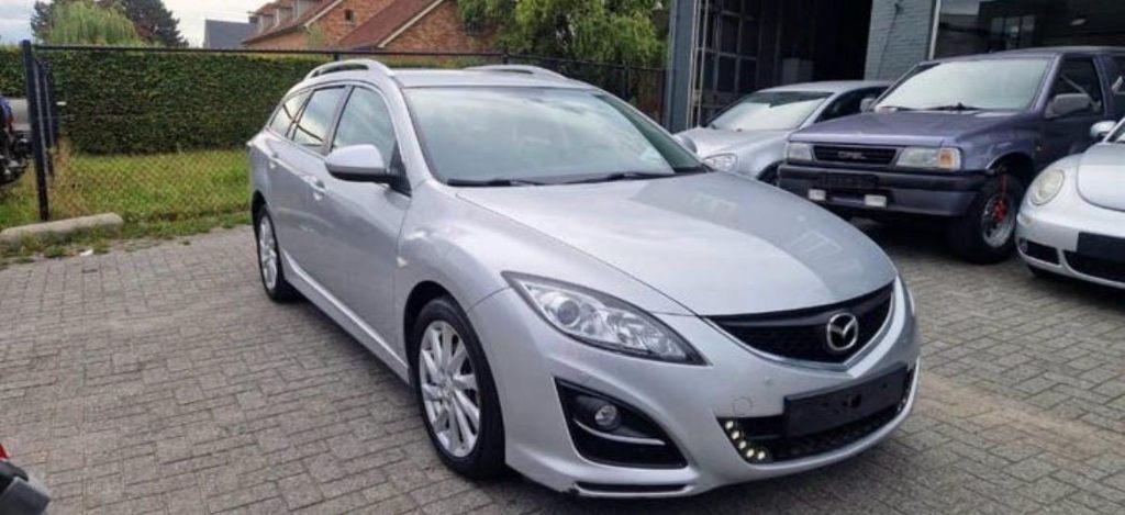 Mazda 6 – 2.2 Diesel Bj 2011 198000km Zonder APK, Auto's, Mazda, Zwart, Leder, Bedrijf, 5 deurs