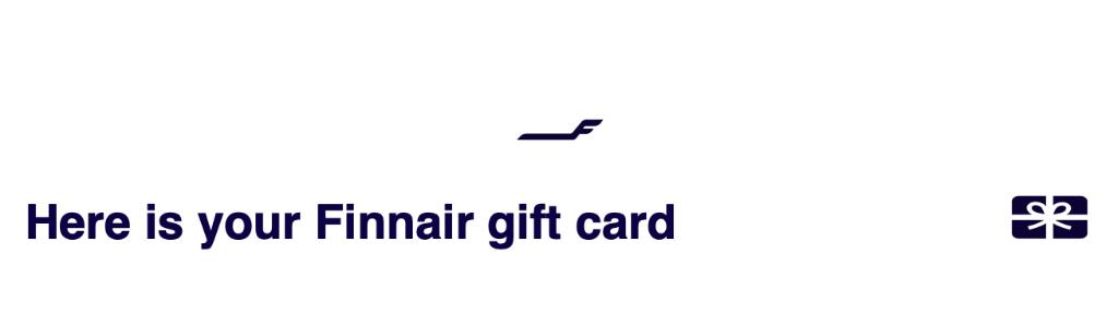 Carte-cadeau Finnair 562,49€, Tickets & Billets, Transports en commun, Avion
