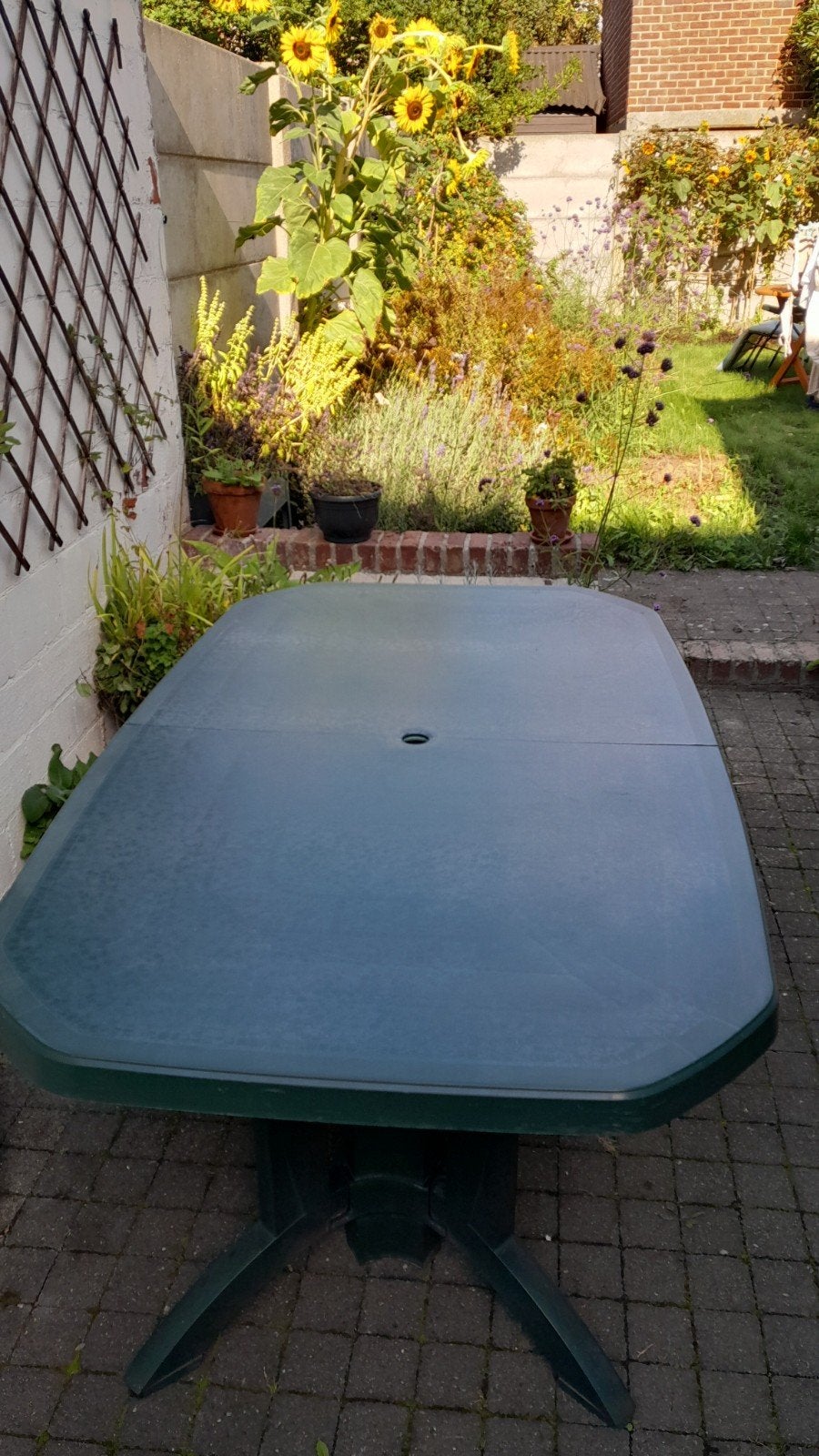 Tuintafel 6 à 8 personen, Tuin en Terras, Tuintafels, Ophalen, Gebruikt, Rechthoekig, Kunststof