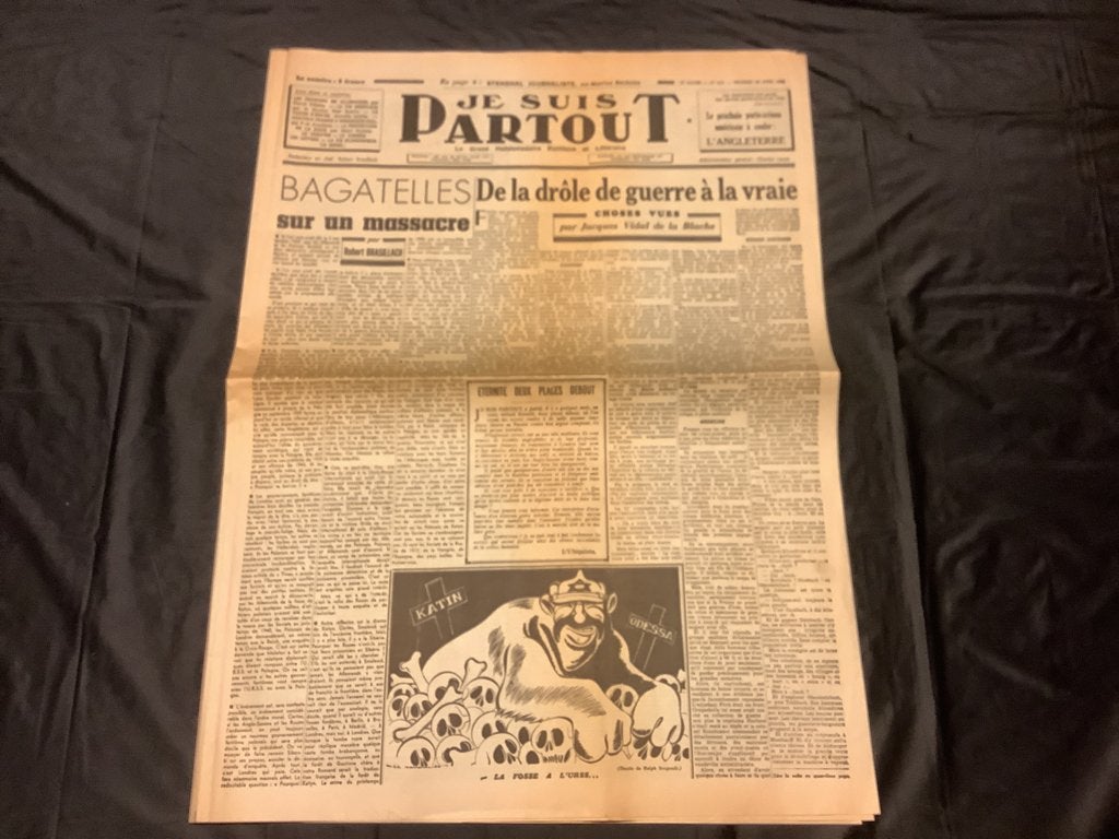 Journal ww2 de 1943 je suis partout, Enlèvement ou Envoi