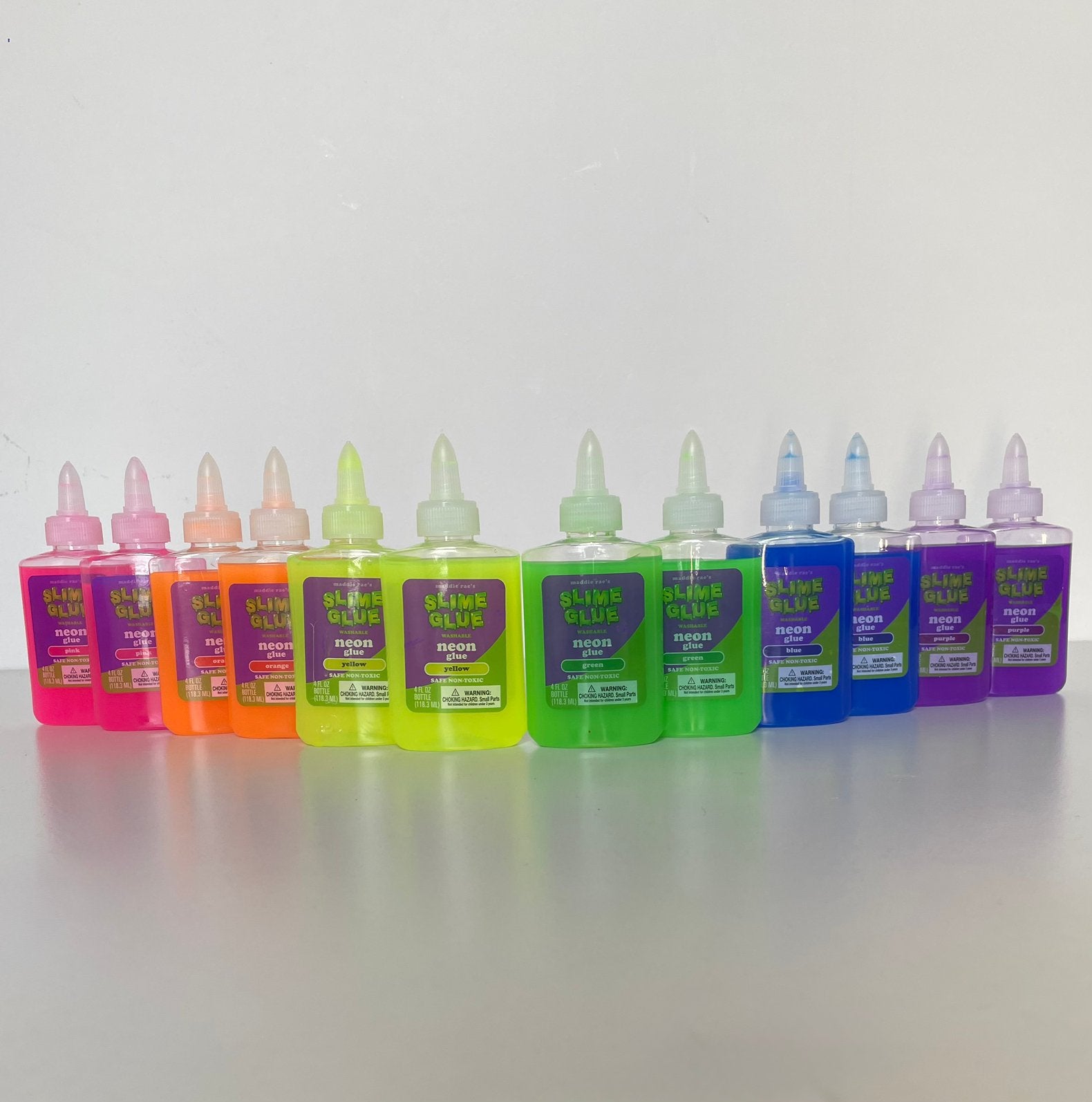 12x Neon Slijm Lijm (Slime Glue) – Nieuw – Complete Set, Ophalen, Blauw